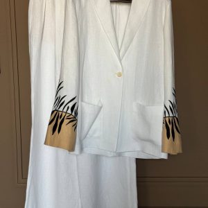 Loro Piana white linen suit set