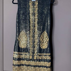 Chanel Black and Gold Sequin Shift Dress
