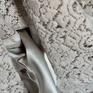 Dolce & Gabbana Cream Textured Lace Dress
