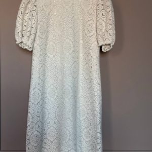 Dolce & Gabbana Cream Textured Lace Dress